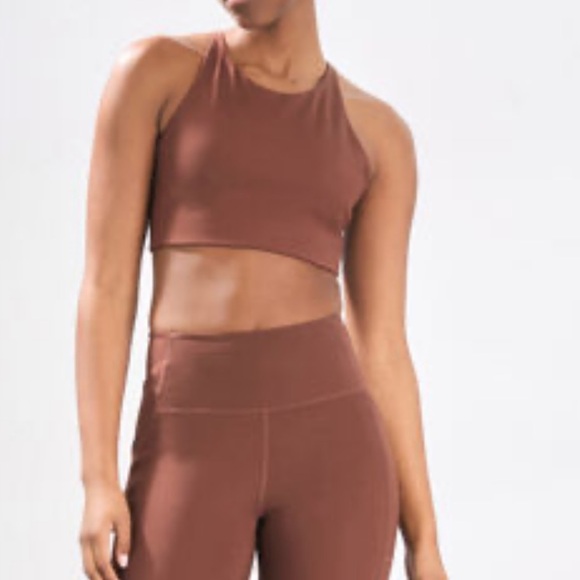 Girlfriend Collective Brown Sports Bra - Picture 5 of 10